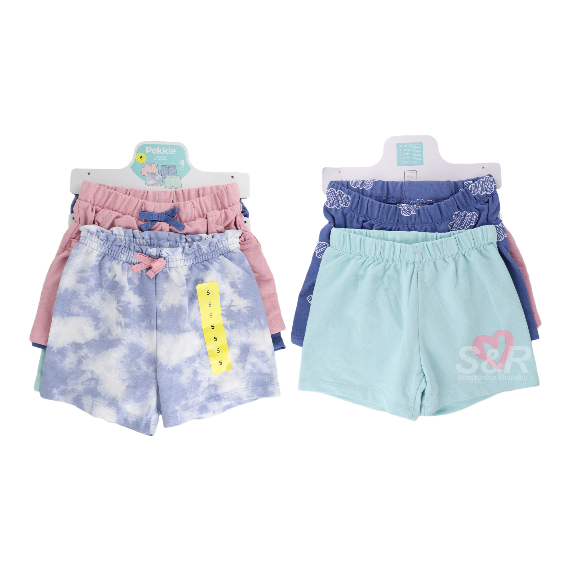 Pekkle Girls Assorted Shorts 4 pcs set